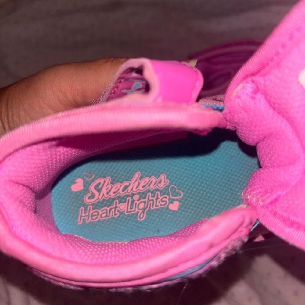 Skechers S-Lights Eternal Heart Lights Whimsical Nostalgic Boots toddler size 9 - Picture 7 of 11